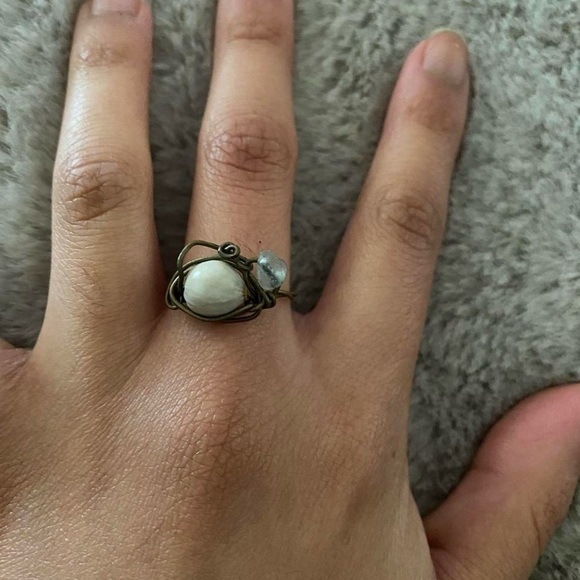 Jewelry - NOWT Handcrafted Stone Ring size 8